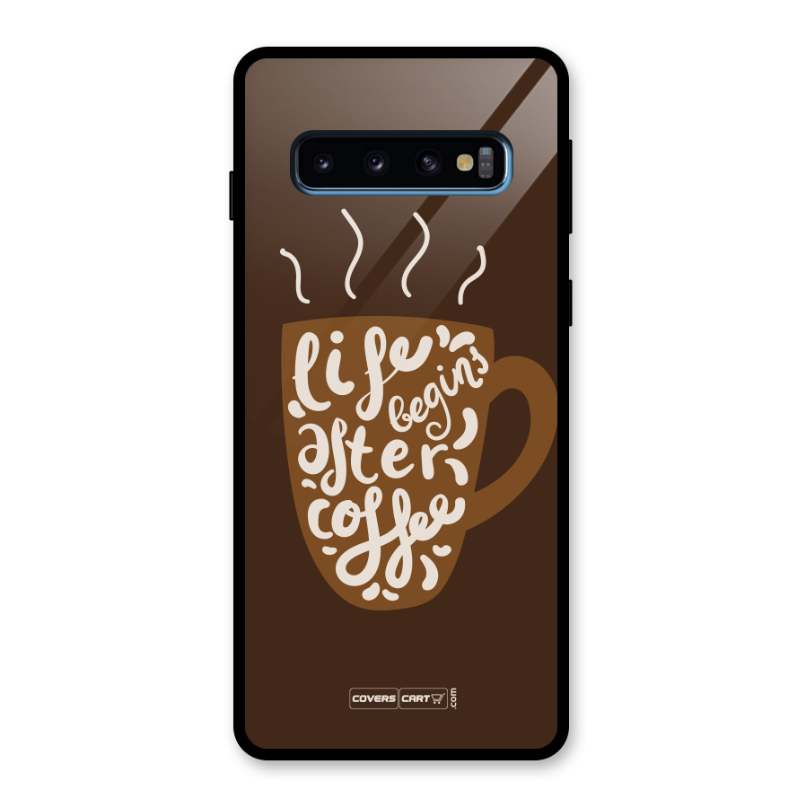 Coffee Mug Glass Back Case for Galaxy S10