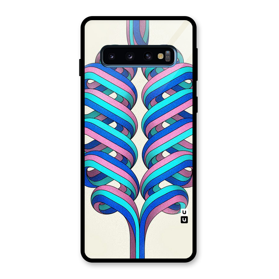 Coil Abstract Pattern Glass Back Case for Galaxy S10