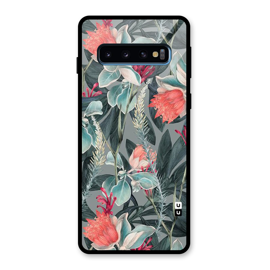 Colored Petals Glass Back Case for Galaxy S10