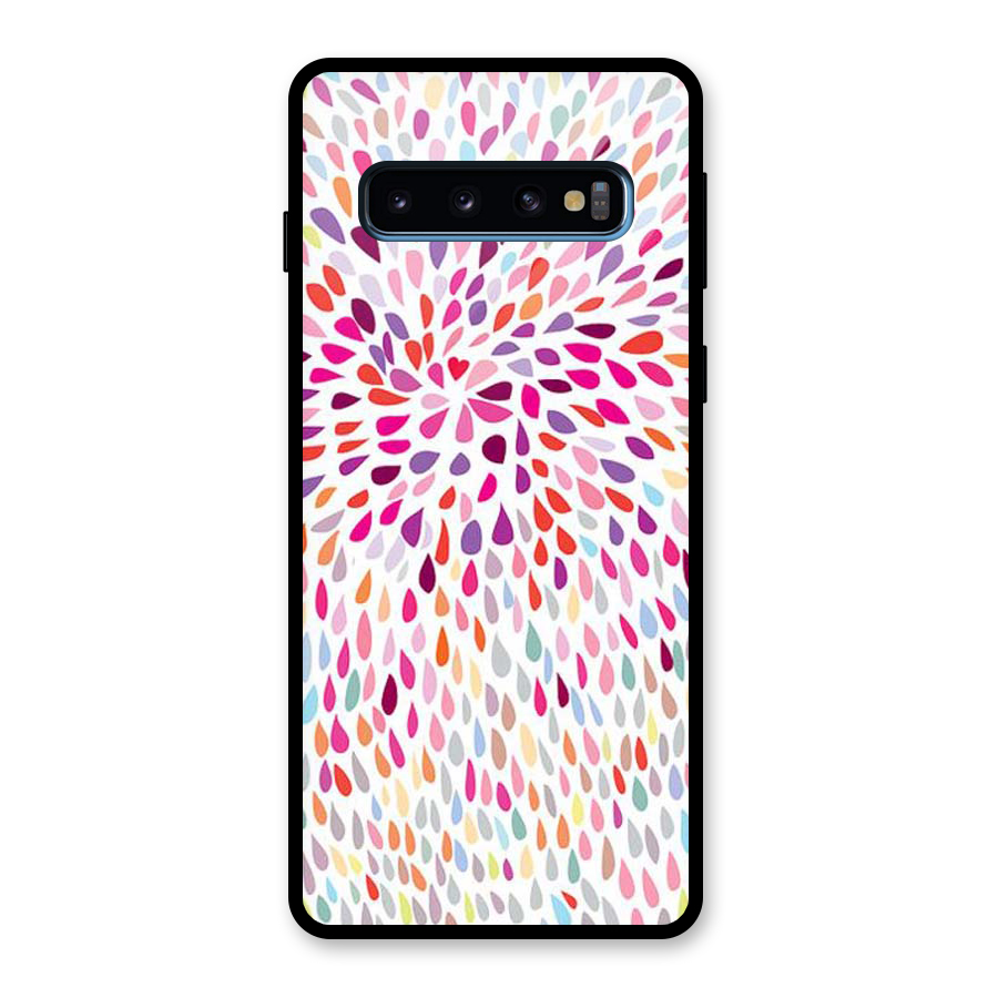 Colorful Decorative Pattern Glass Back Case for Galaxy S10