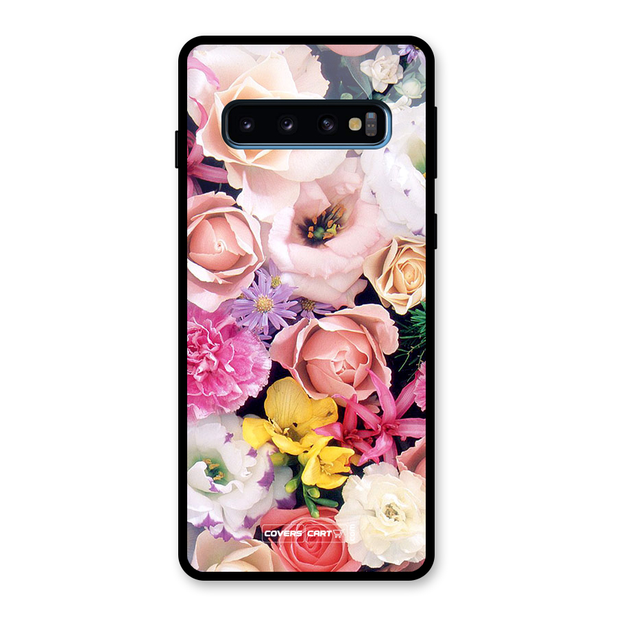 Colorful Roses Glass Back Case for Galaxy S10