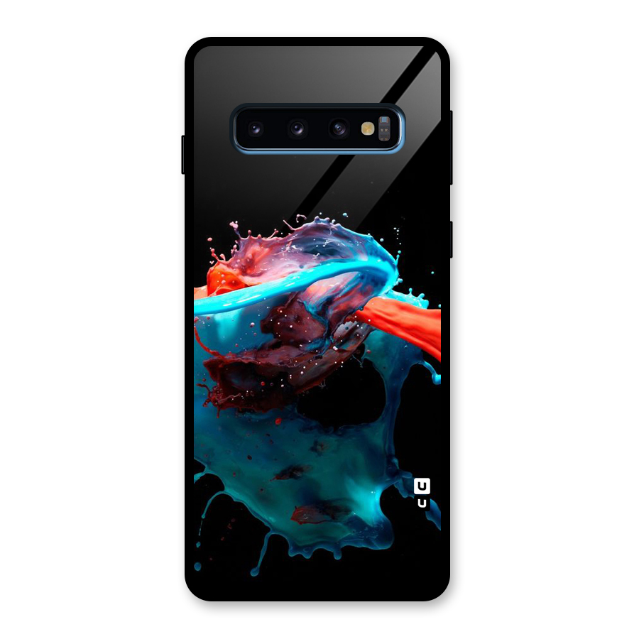 Colour War Glass Back Case for Galaxy S10