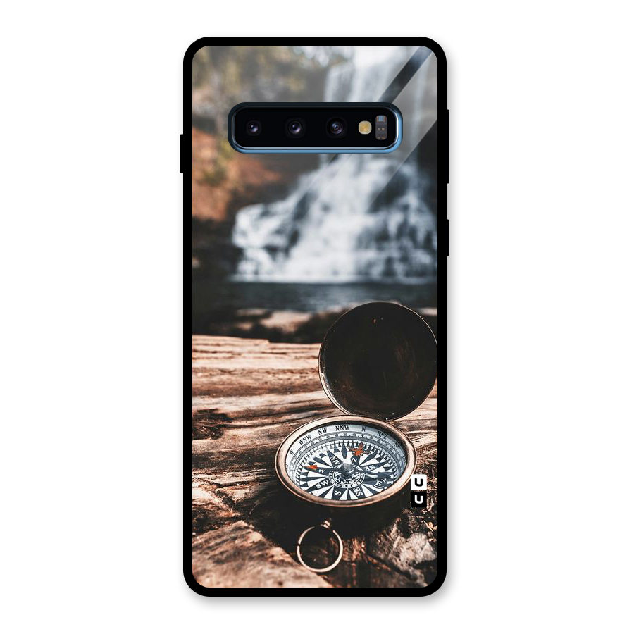 Compass Travel Glass Back Case for Galaxy S10