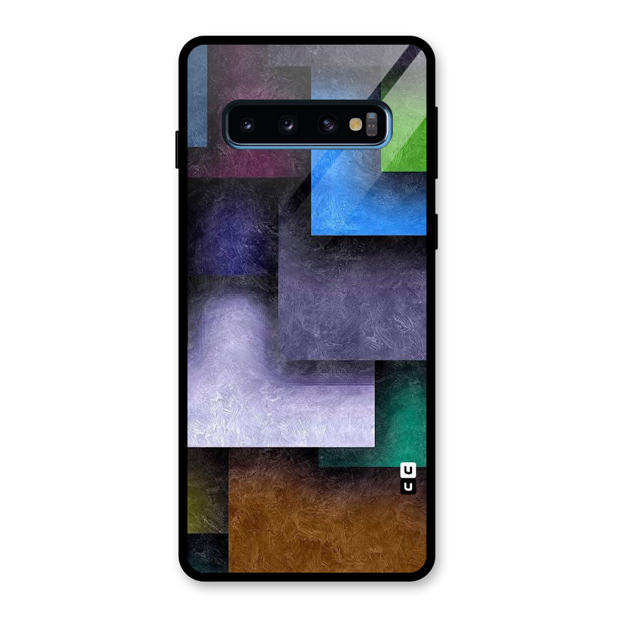 Concrete Squares Glass Back Case for Galaxy S10
