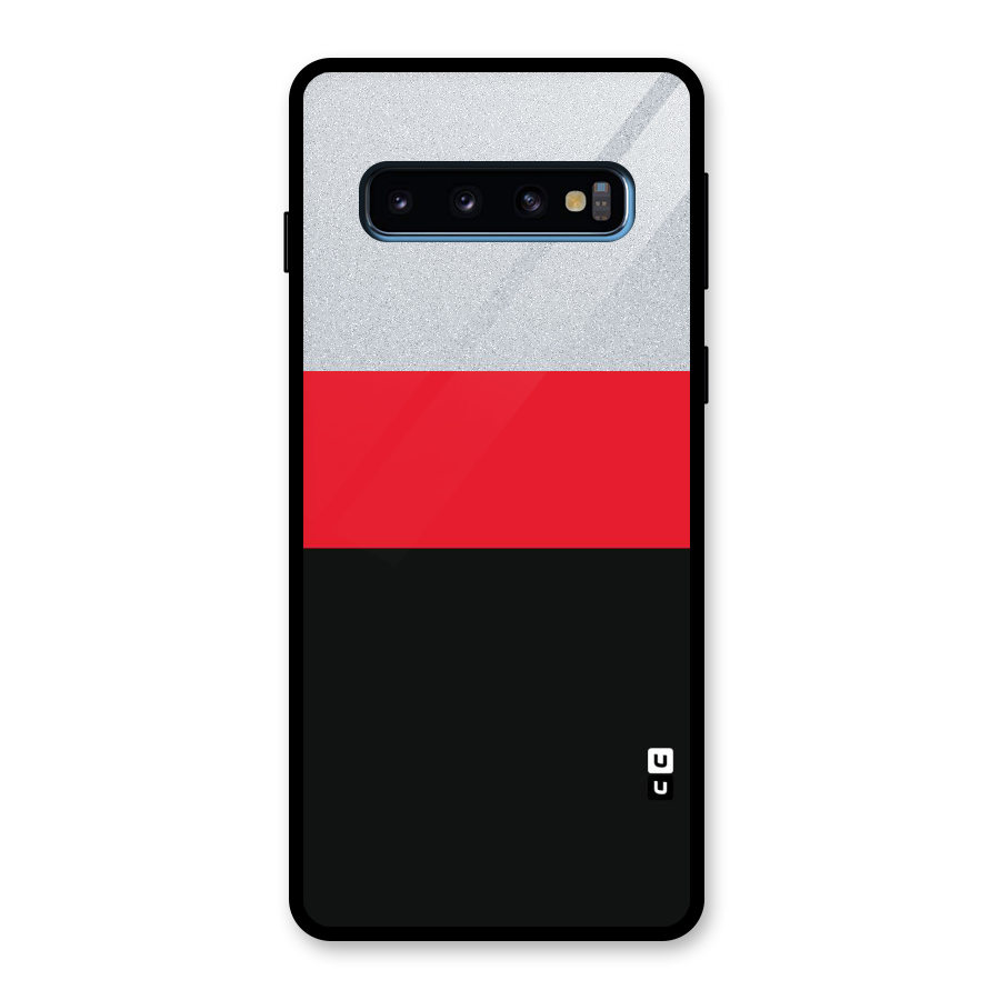 Cool Melange Stripe Glass Back Case for Galaxy S10
