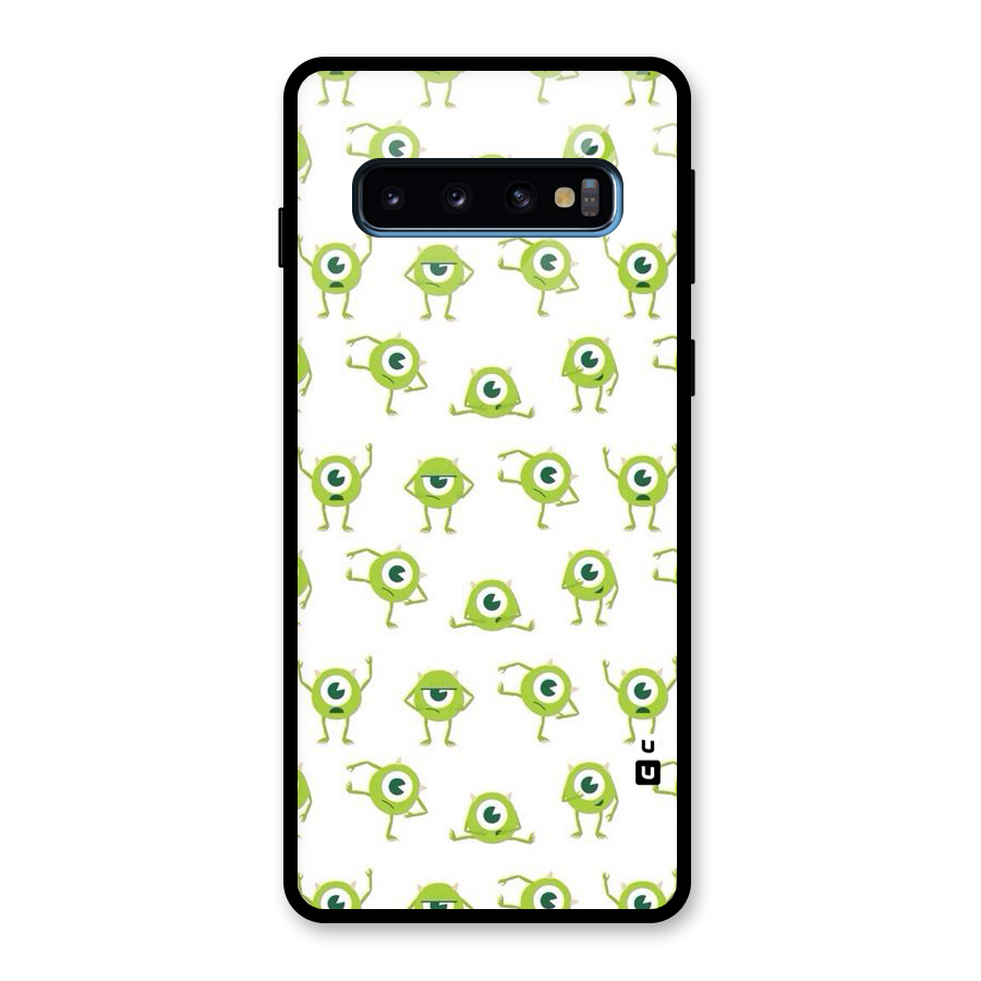 Crazy Green Maniac Glass Back Case for Galaxy S10