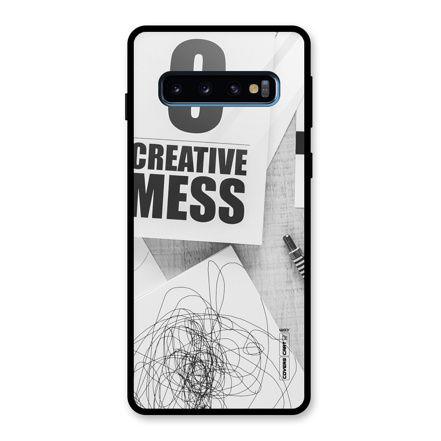 Creative Mess Glass Back Case for Galaxy S10