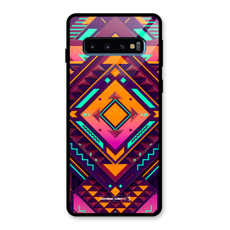 Creative Rhombus Glass Back Case for Galaxy S10
