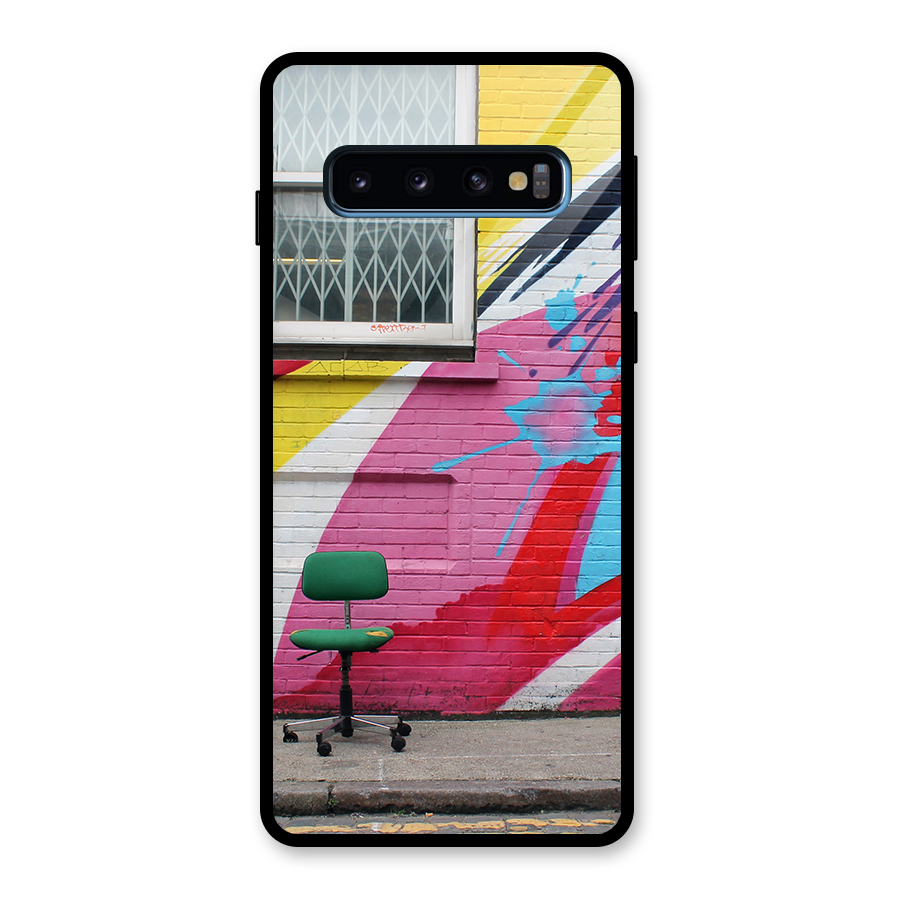 Creative Wall Art Glass Back Case for Galaxy S10