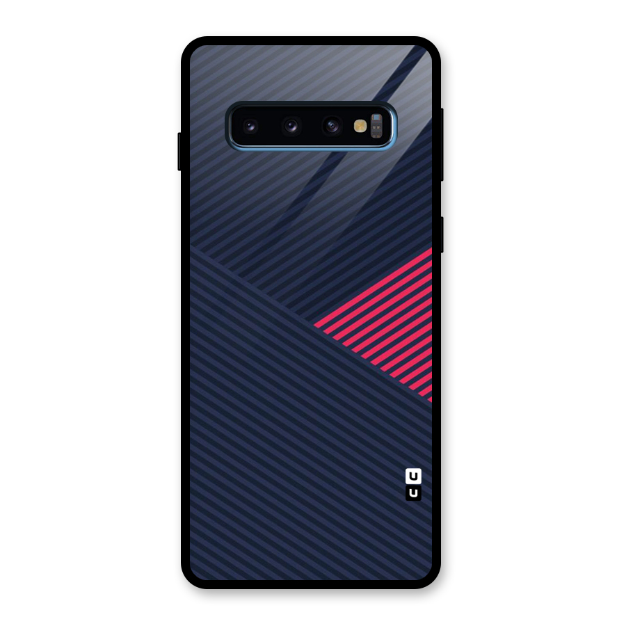 Criscros Stripes Glass Back Case for Galaxy S10