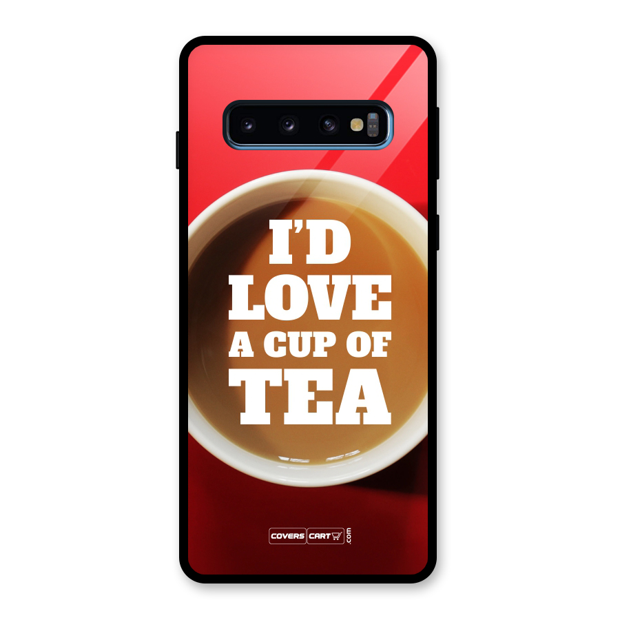 Cup of Tea Glass Back Case for Galaxy S10