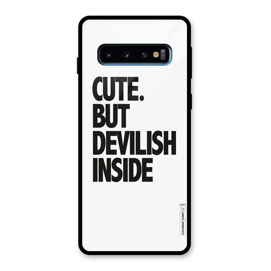 Cute But Devil Glass Back Case for Galaxy S10