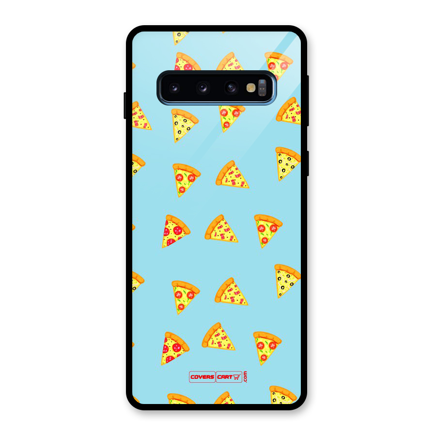 Cute Slices of Pizza Glass Back Case for Galaxy S10