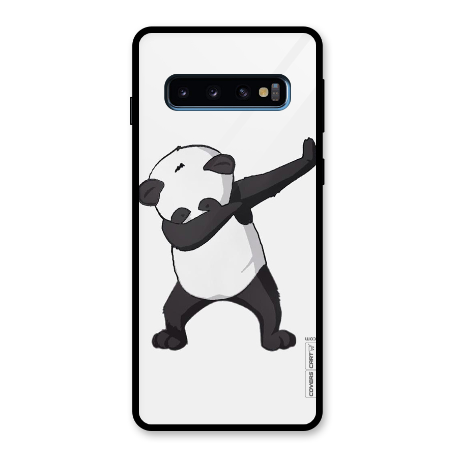 Dab Panda Shoot Glass Back Case for Galaxy S10