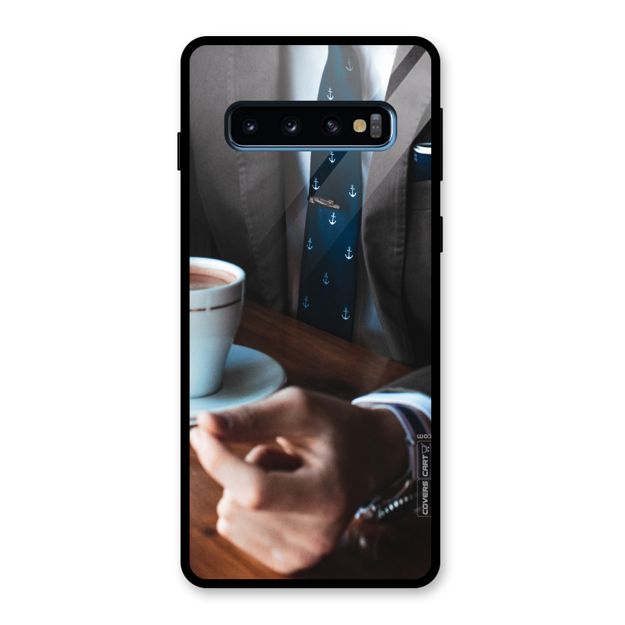 Dapper Suit Glass Back Case for Galaxy S10