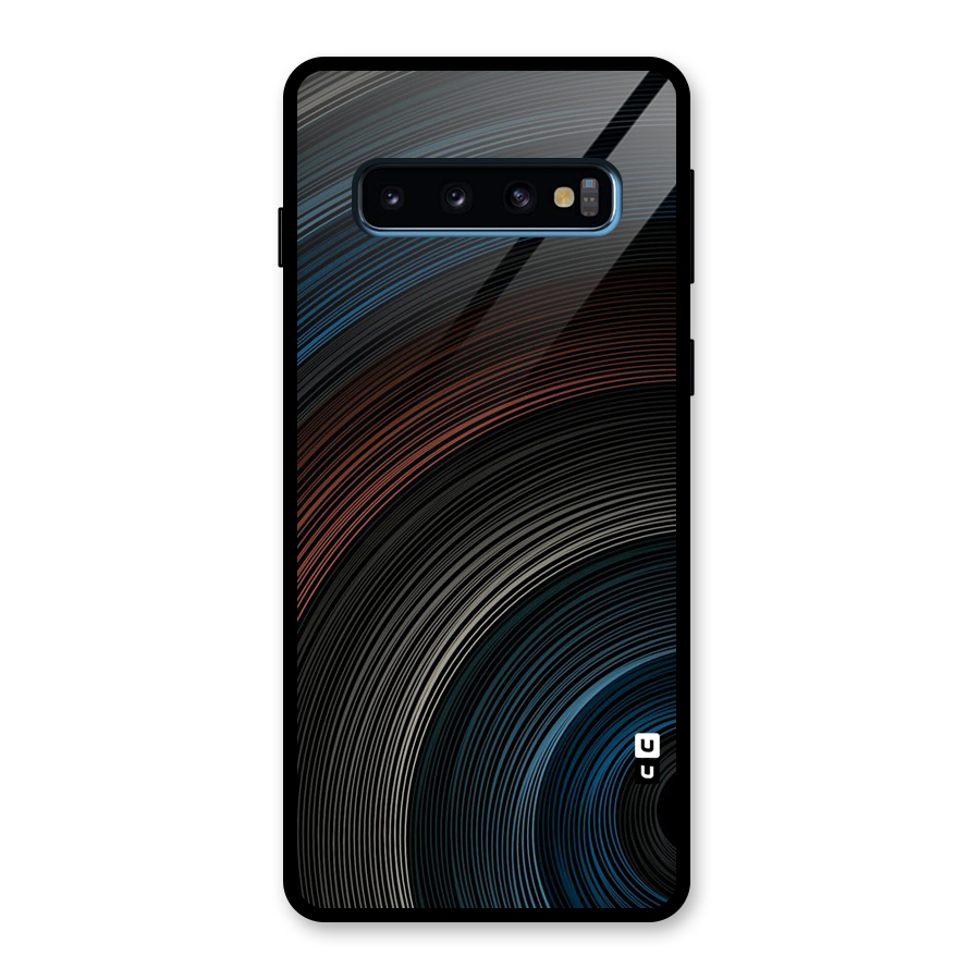 Dark Shade Swirls Glass Back Case for Galaxy S10