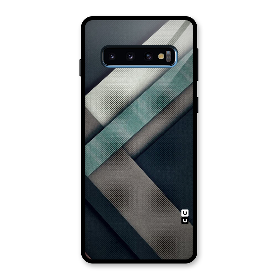 Dark Stripes Glass Back Case for Galaxy S10