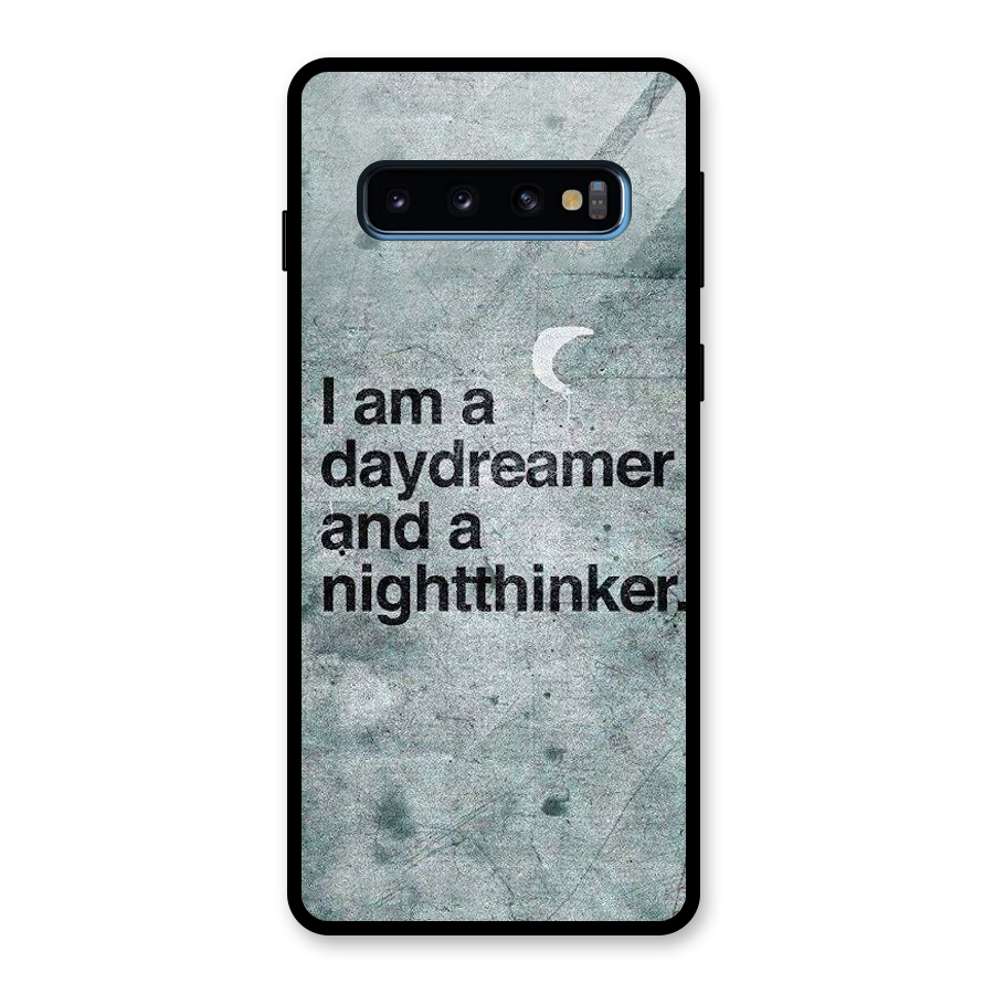 Day Dreamer Night Thinker Glass Back Case for Galaxy S10