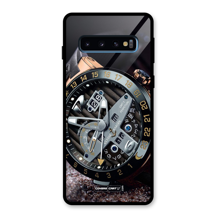 Designer Stylish Watch Glass Back Case for Galaxy S10