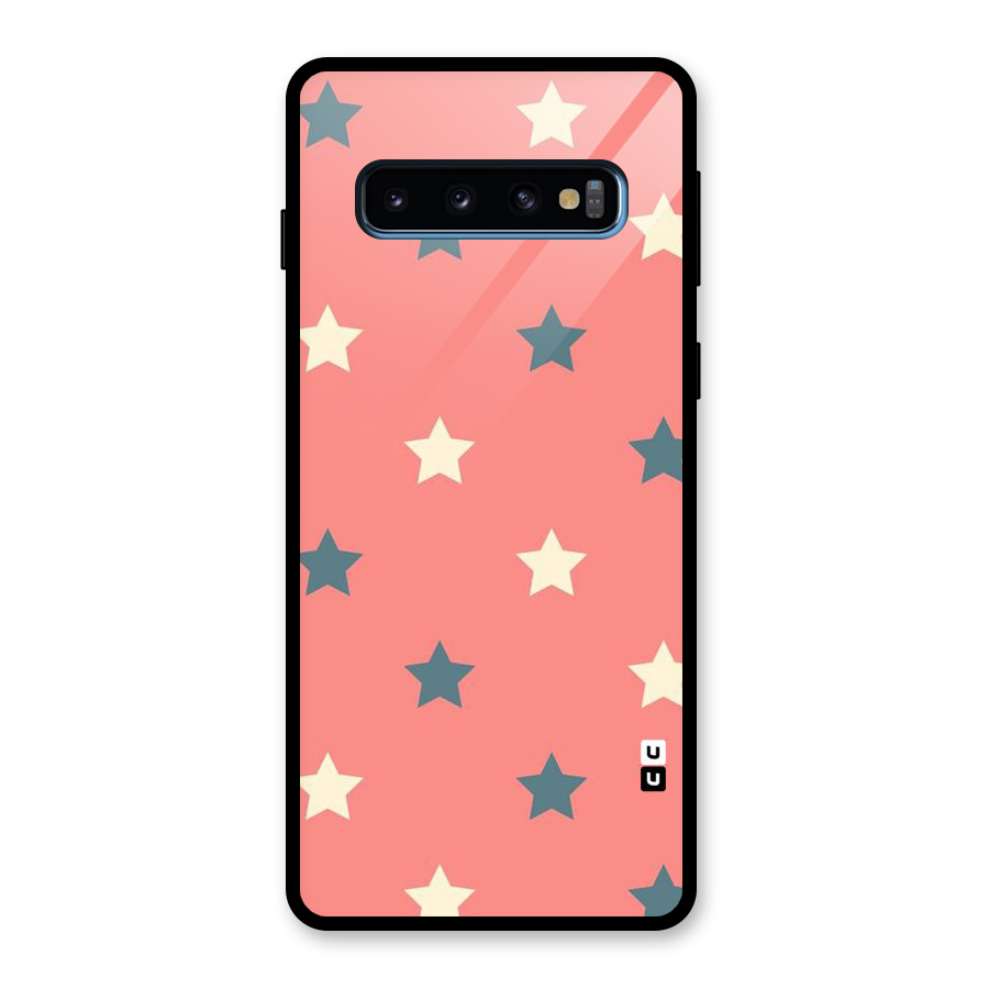 Diagonal Stars Glass Back Case for Galaxy S10