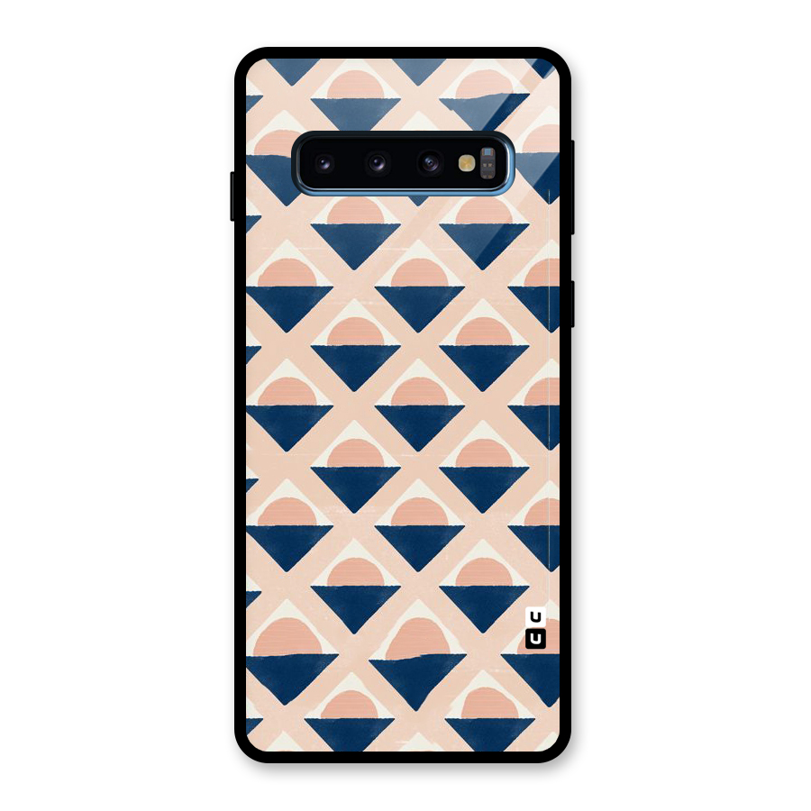 Diamond Circle Pattern Glass Back Case for Galaxy S10