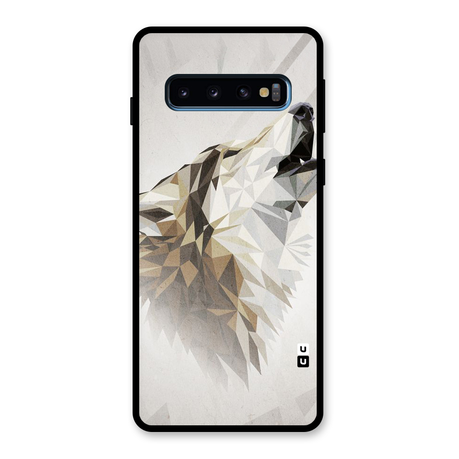 Diamond Wolf Glass Back Case for Galaxy S10