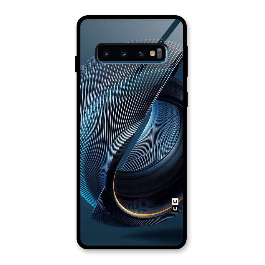 Digital Circle Pattern Glass Back Case for Galaxy S10