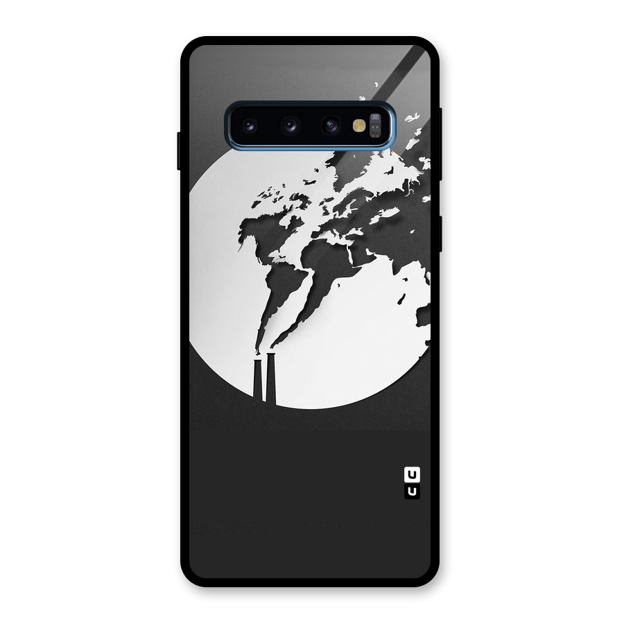 Disorted Design Black Glass Back Case for Galaxy S10