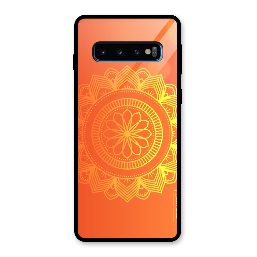 Diwali Rangoli Glass Back Case for Galaxy S10