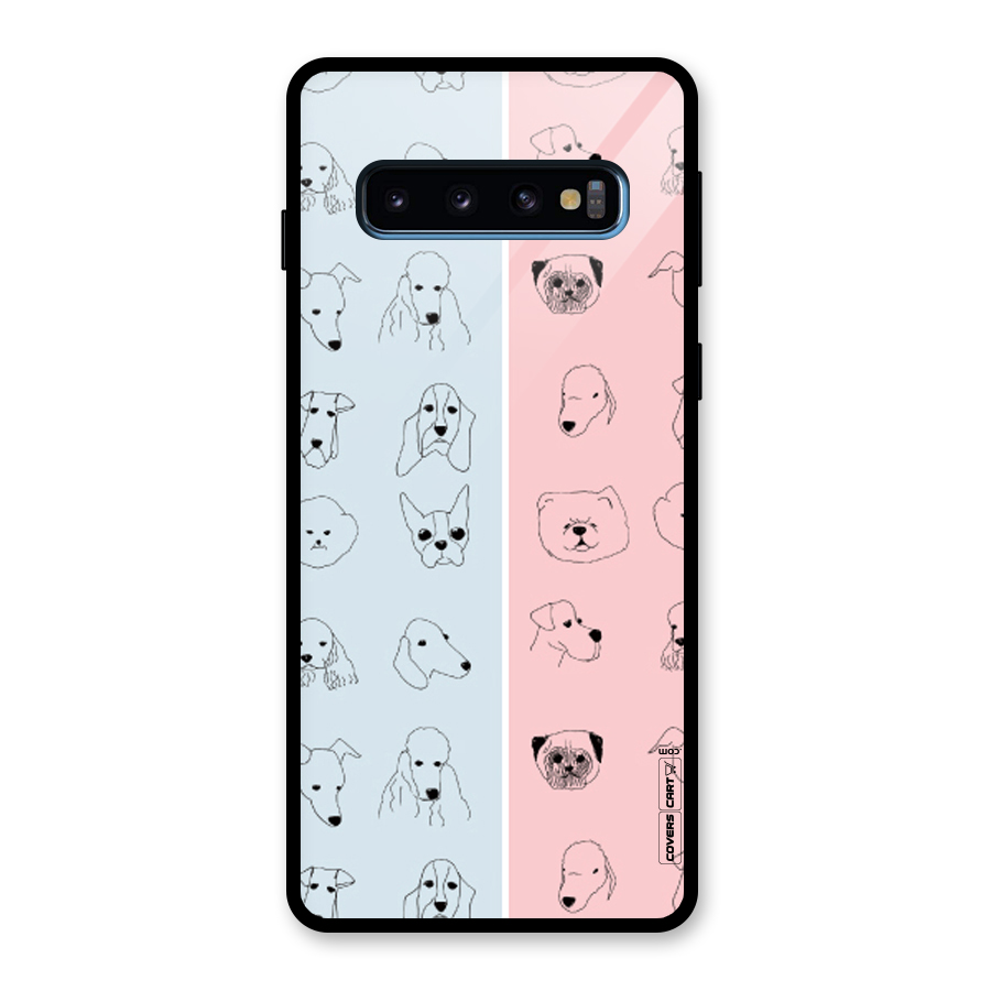 Dog Cat And Cow Glass Back Case for Galaxy S10