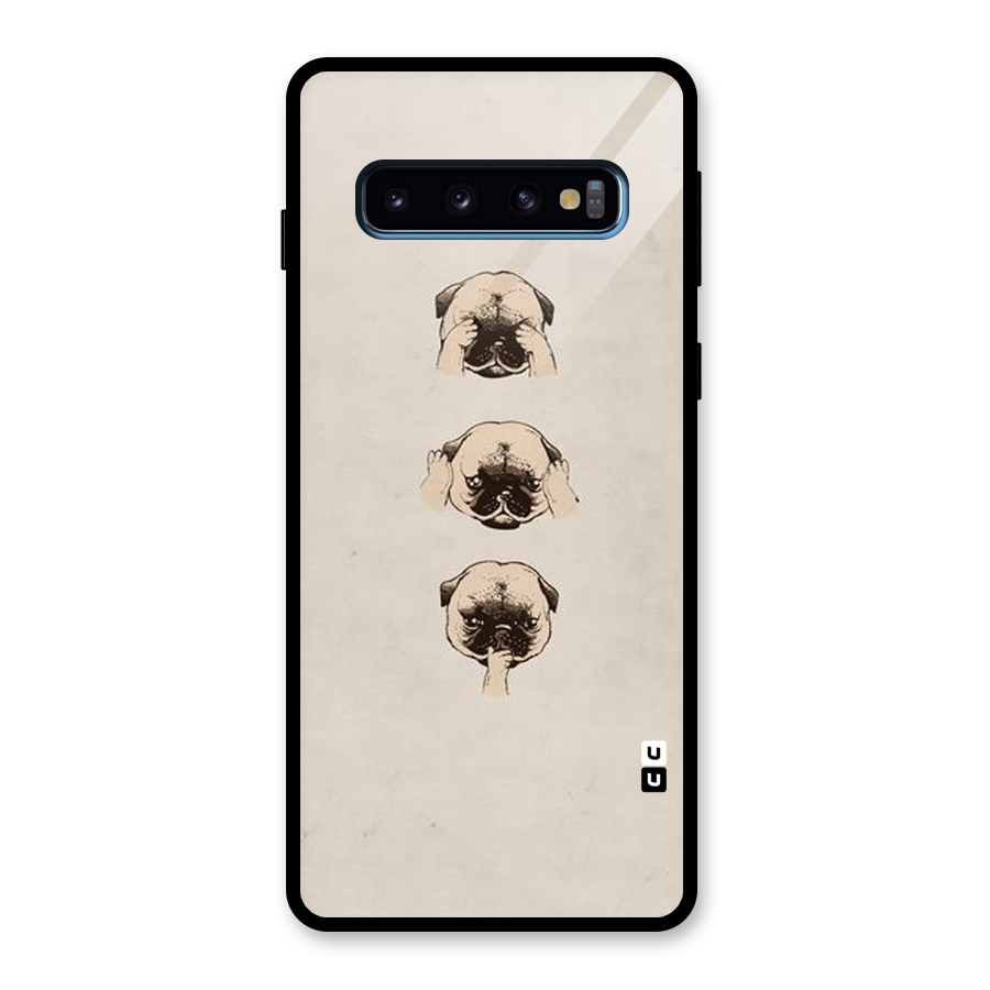 Doggo Moods Glass Back Case for Galaxy S10