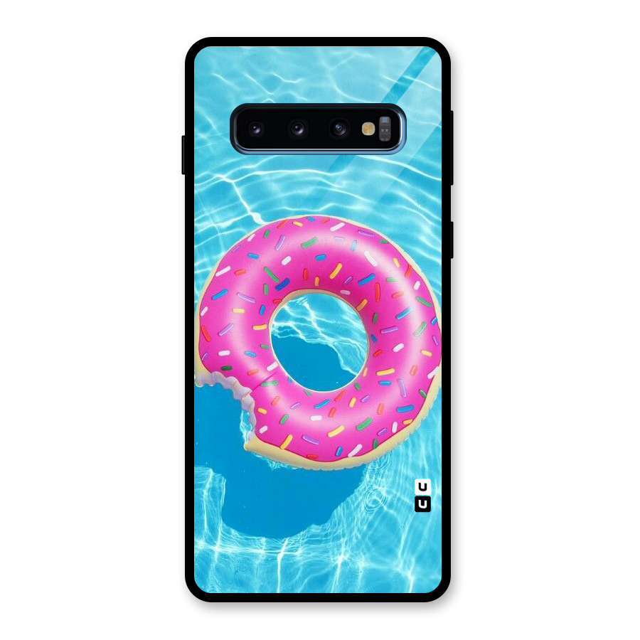 Donut Swim Glass Back Case for Galaxy S10