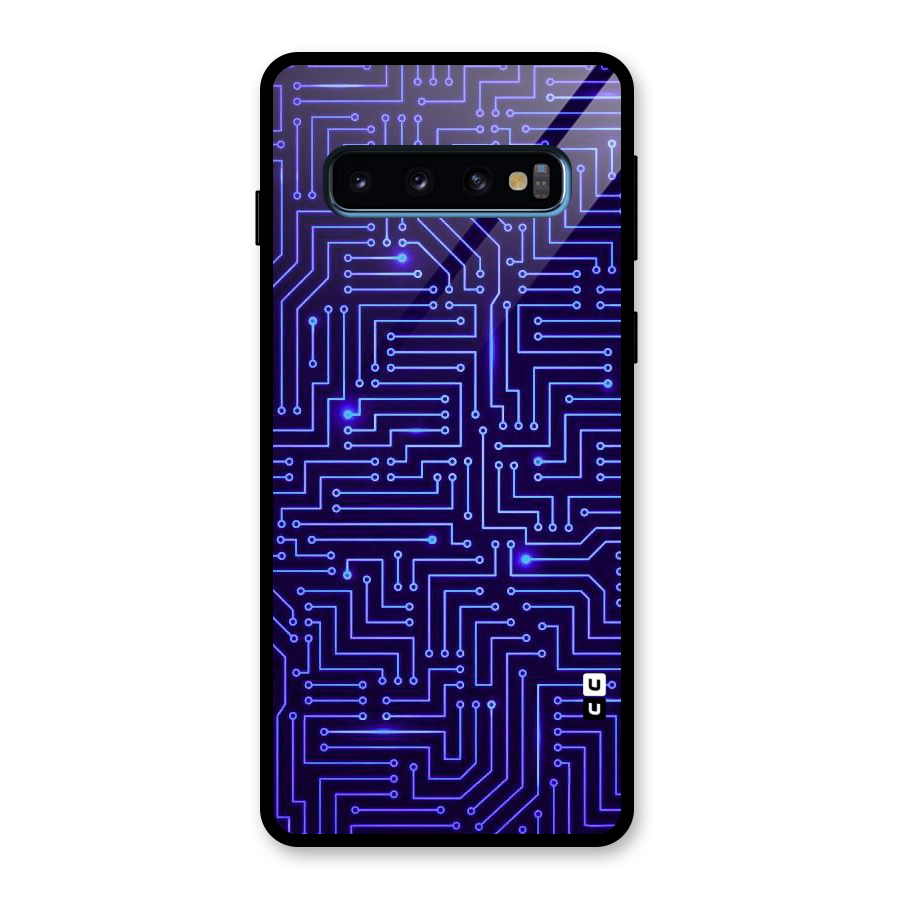 Dotting Lines Glass Back Case for Galaxy S10
