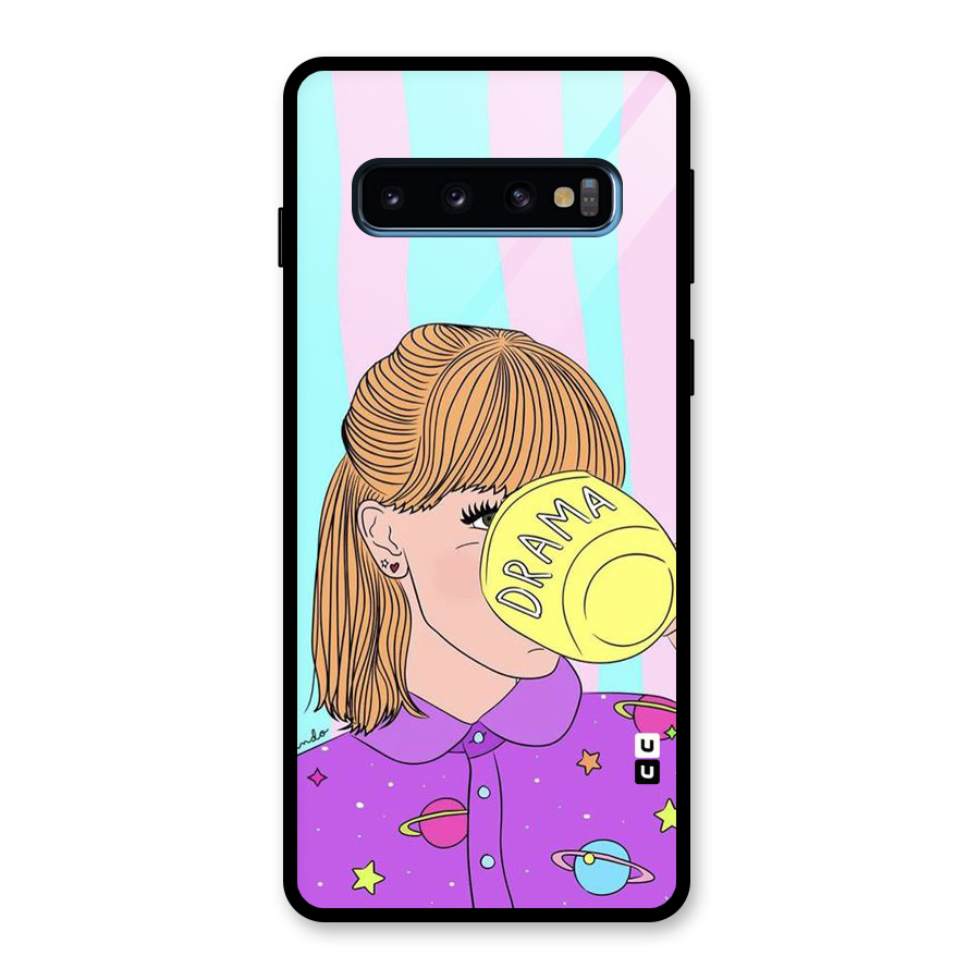 Drama Cup Glass Back Case for Galaxy S10