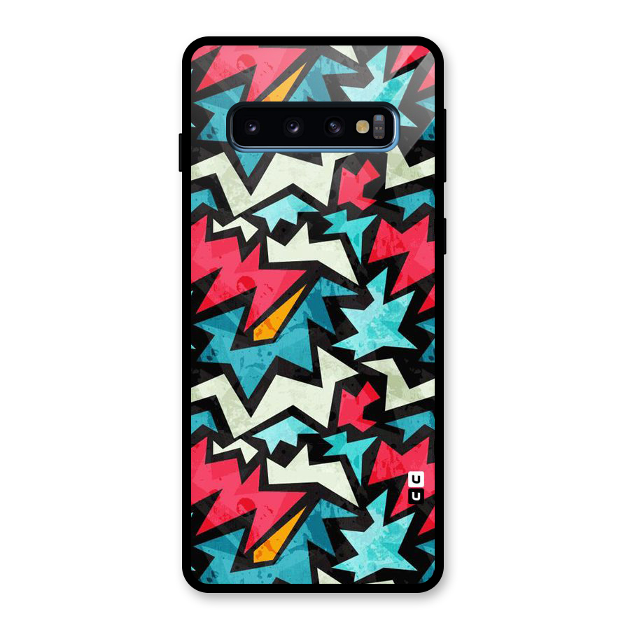 Electric Color Design Glass Back Case for Galaxy S10