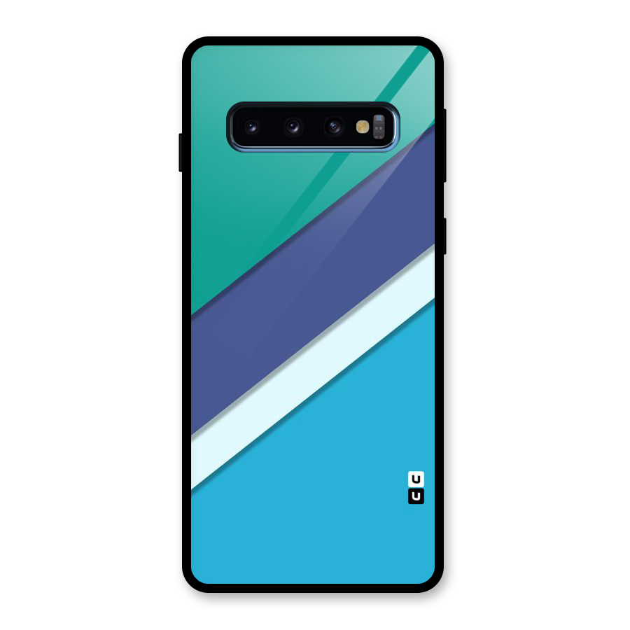 Elegant Colored Stripes Glass Back Case for Galaxy S10