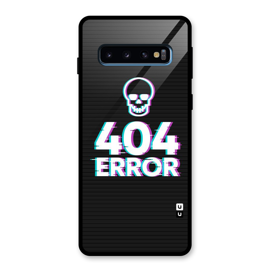 Error 404 Skull Glass Back Case for Galaxy S10