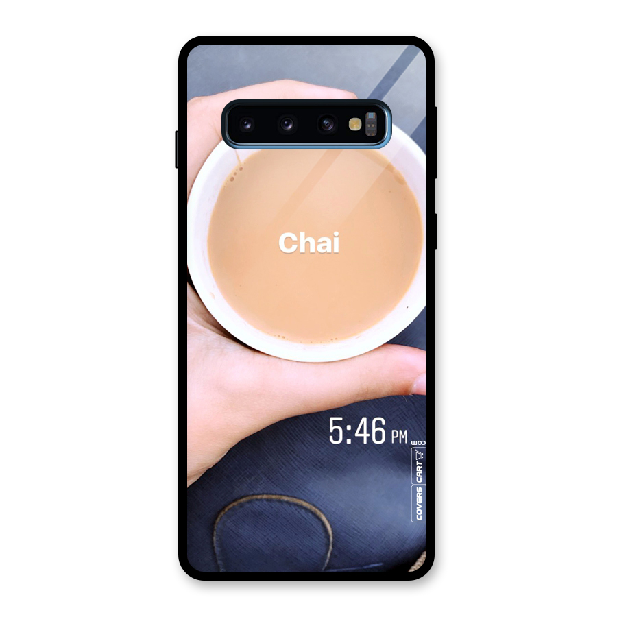Evening Tea Glass Back Case for Galaxy S10