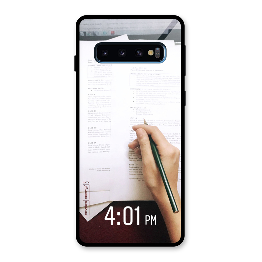 Exam Time Blues Glass Back Case for Galaxy S10