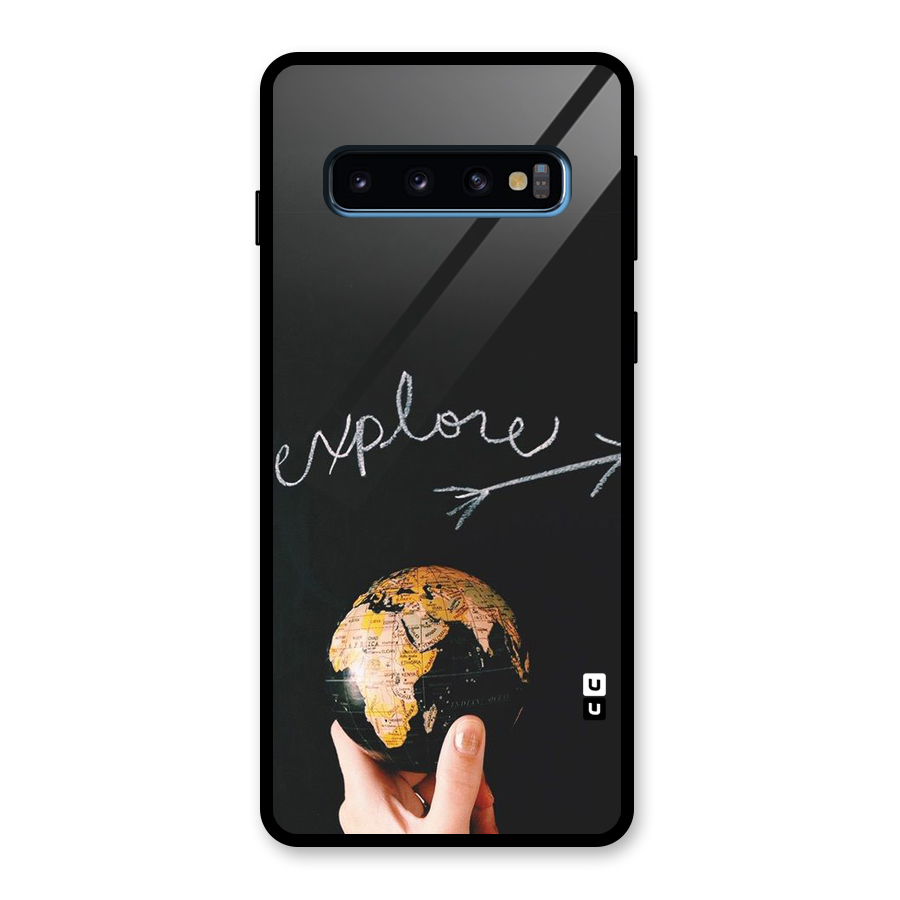 Explore World Glass Back Case for Galaxy S10
