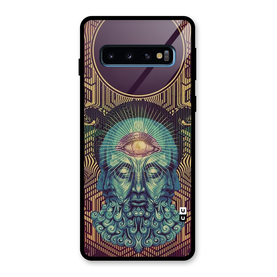 Eye Design Glass Back Case for Galaxy S10
