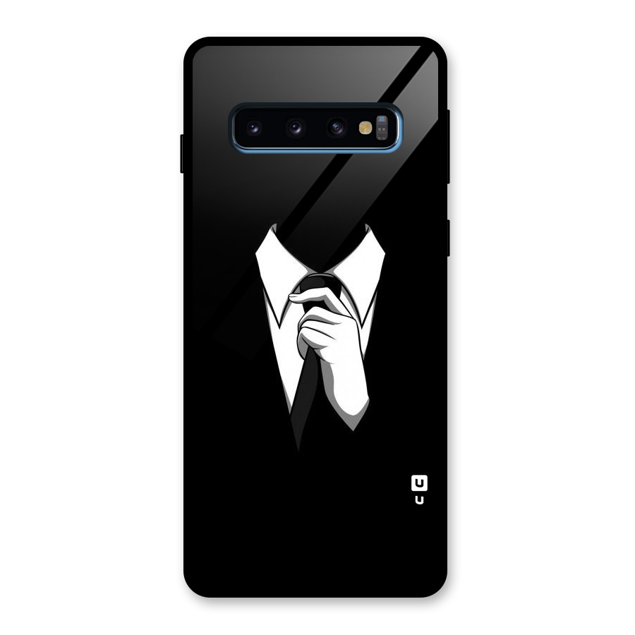 Faceless Gentleman Glass Back Case for Galaxy S10