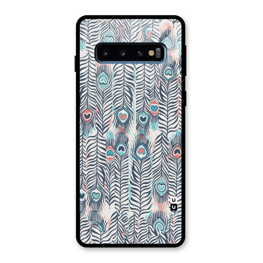 Feather Art Glass Back Case for Galaxy S10