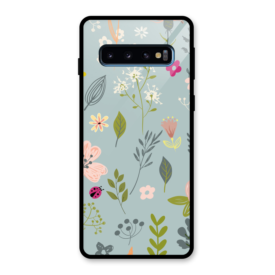 Flawless Flowers Glass Back Case for Galaxy S10