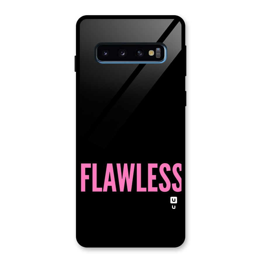 Flawless Pink Design Glass Back Case for Galaxy S10
