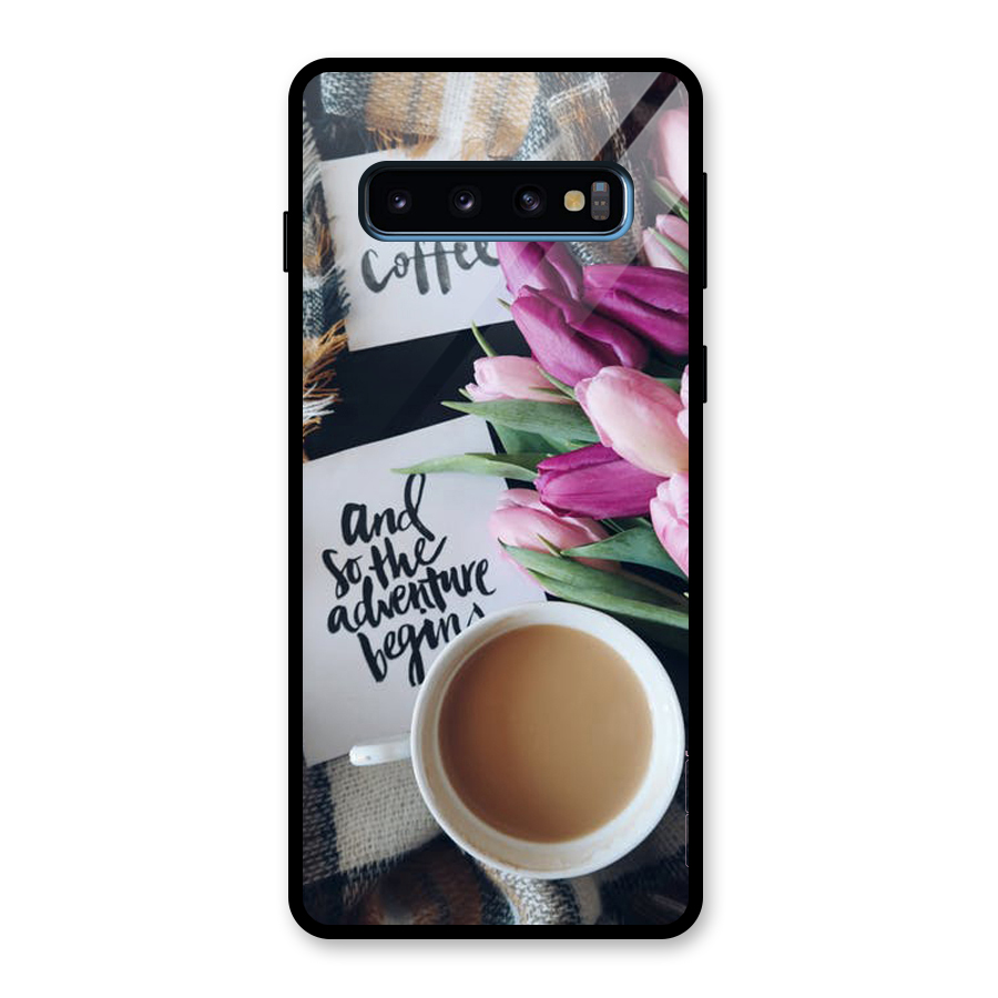 Floral Adventure Glass Back Case for Galaxy S10