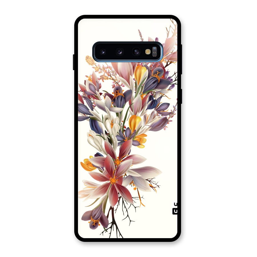 Floral Bouquet Glass Back Case for Galaxy S10