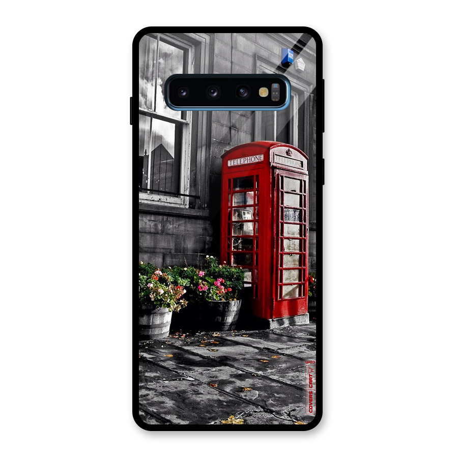 Flower And Booth Glass Back Case for Galaxy S10