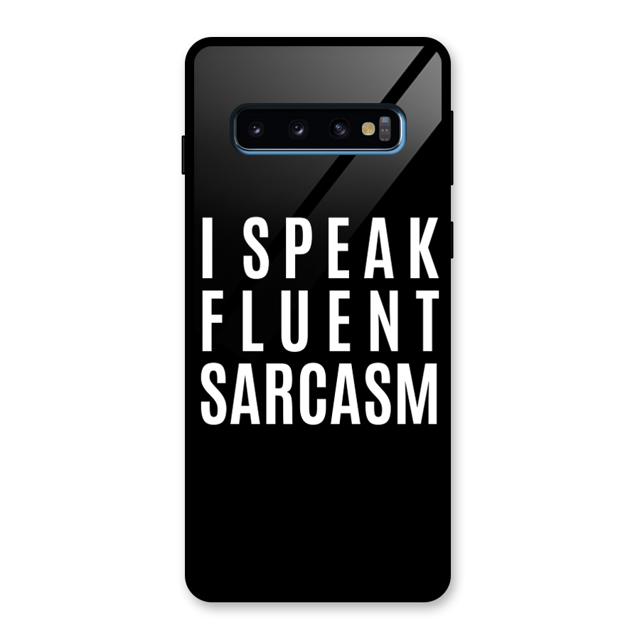 Fluent Sarcasm Glass Back Case for Galaxy S10