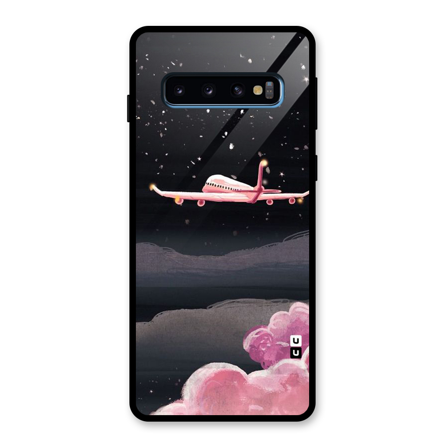 Fly Pink Glass Back Case for Galaxy S10